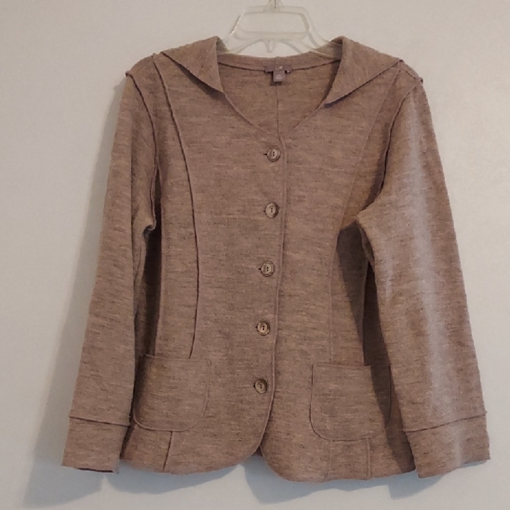 J,Jill Hoodie Top 100 % Wool